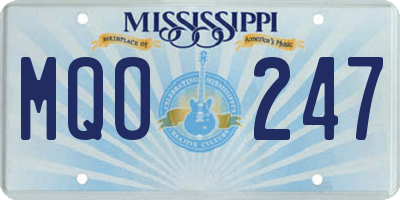 MS license plate MQO247