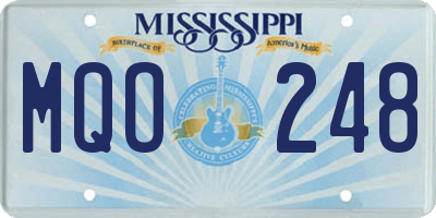 MS license plate MQO248