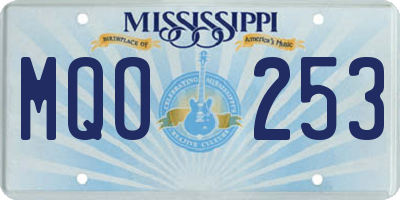 MS license plate MQO253
