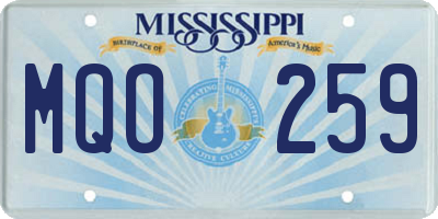 MS license plate MQO259