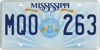 MS license plate MQO263