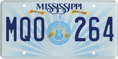 MS license plate MQO264
