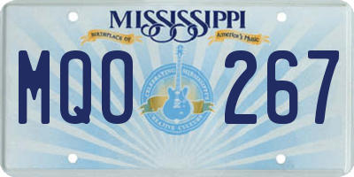 MS license plate MQO267