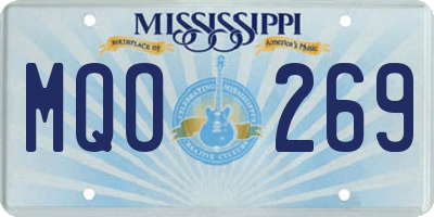 MS license plate MQO269