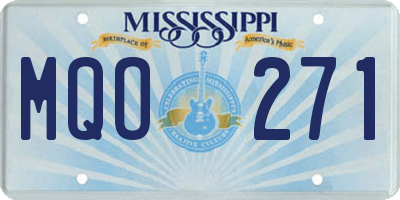 MS license plate MQO271