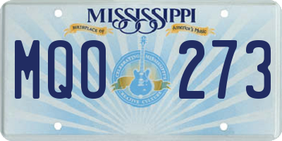 MS license plate MQO273