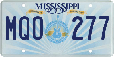 MS license plate MQO277