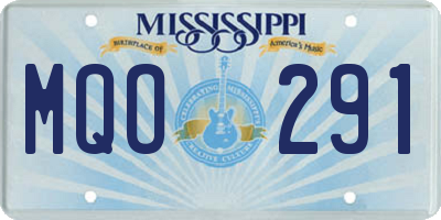 MS license plate MQO291