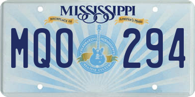 MS license plate MQO294