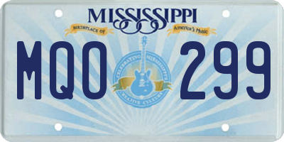 MS license plate MQO299