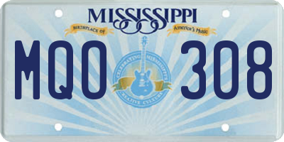 MS license plate MQO308