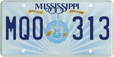MS license plate MQO313
