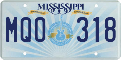 MS license plate MQO318