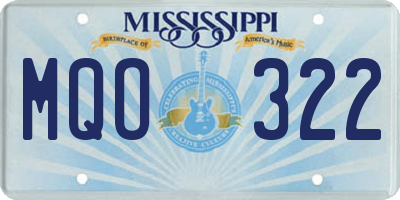MS license plate MQO322