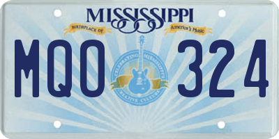MS license plate MQO324