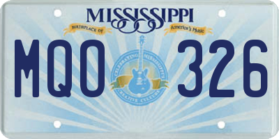 MS license plate MQO326