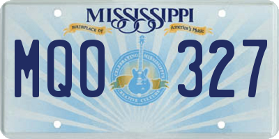 MS license plate MQO327