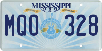 MS license plate MQO328
