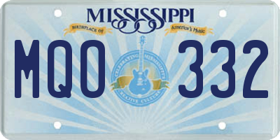 MS license plate MQO332