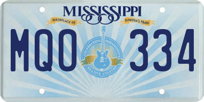 MS license plate MQO334