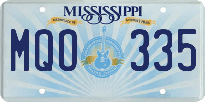 MS license plate MQO335