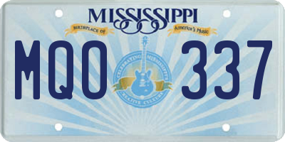 MS license plate MQO337