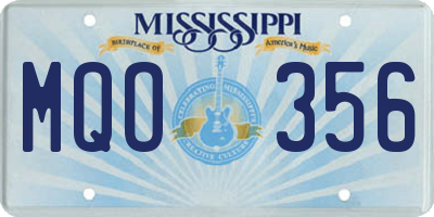 MS license plate MQO356
