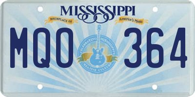 MS license plate MQO364