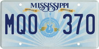 MS license plate MQO370