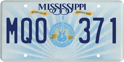 MS license plate MQO371