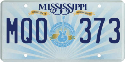 MS license plate MQO373