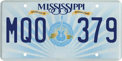MS license plate MQO379
