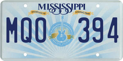 MS license plate MQO394