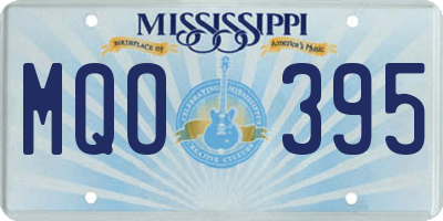 MS license plate MQO395