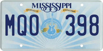 MS license plate MQO398