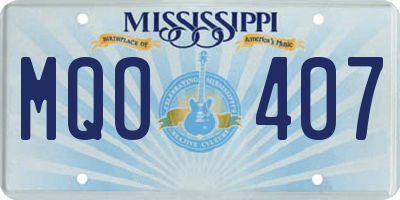 MS license plate MQO407