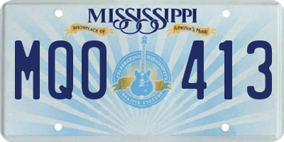 MS license plate MQO413