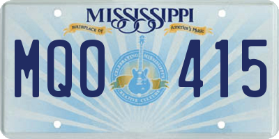MS license plate MQO415