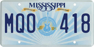 MS license plate MQO418