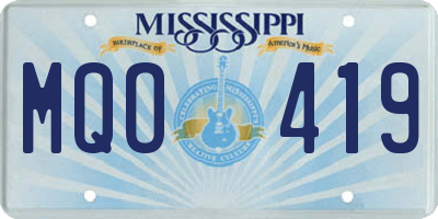 MS license plate MQO419
