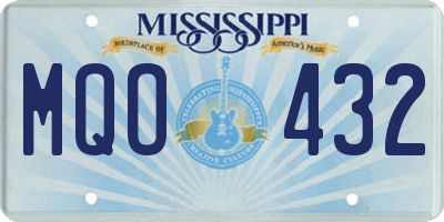 MS license plate MQO432