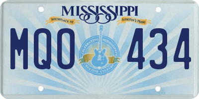 MS license plate MQO434