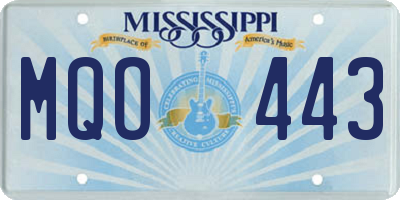 MS license plate MQO443