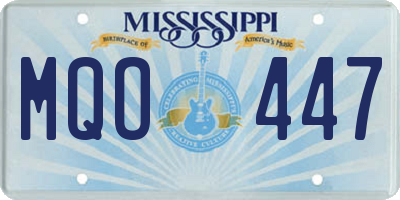 MS license plate MQO447