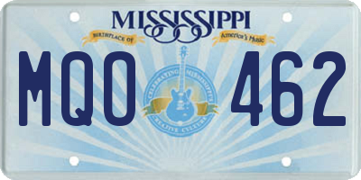 MS license plate MQO462