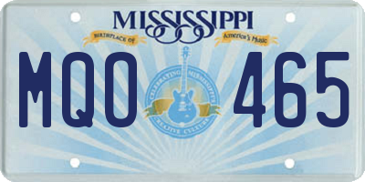MS license plate MQO465