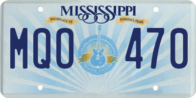 MS license plate MQO470