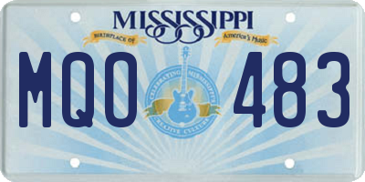 MS license plate MQO483