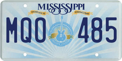 MS license plate MQO485