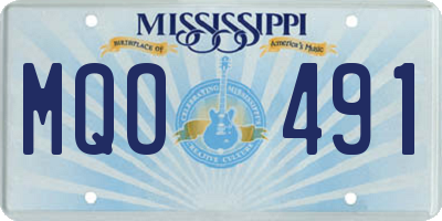 MS license plate MQO491